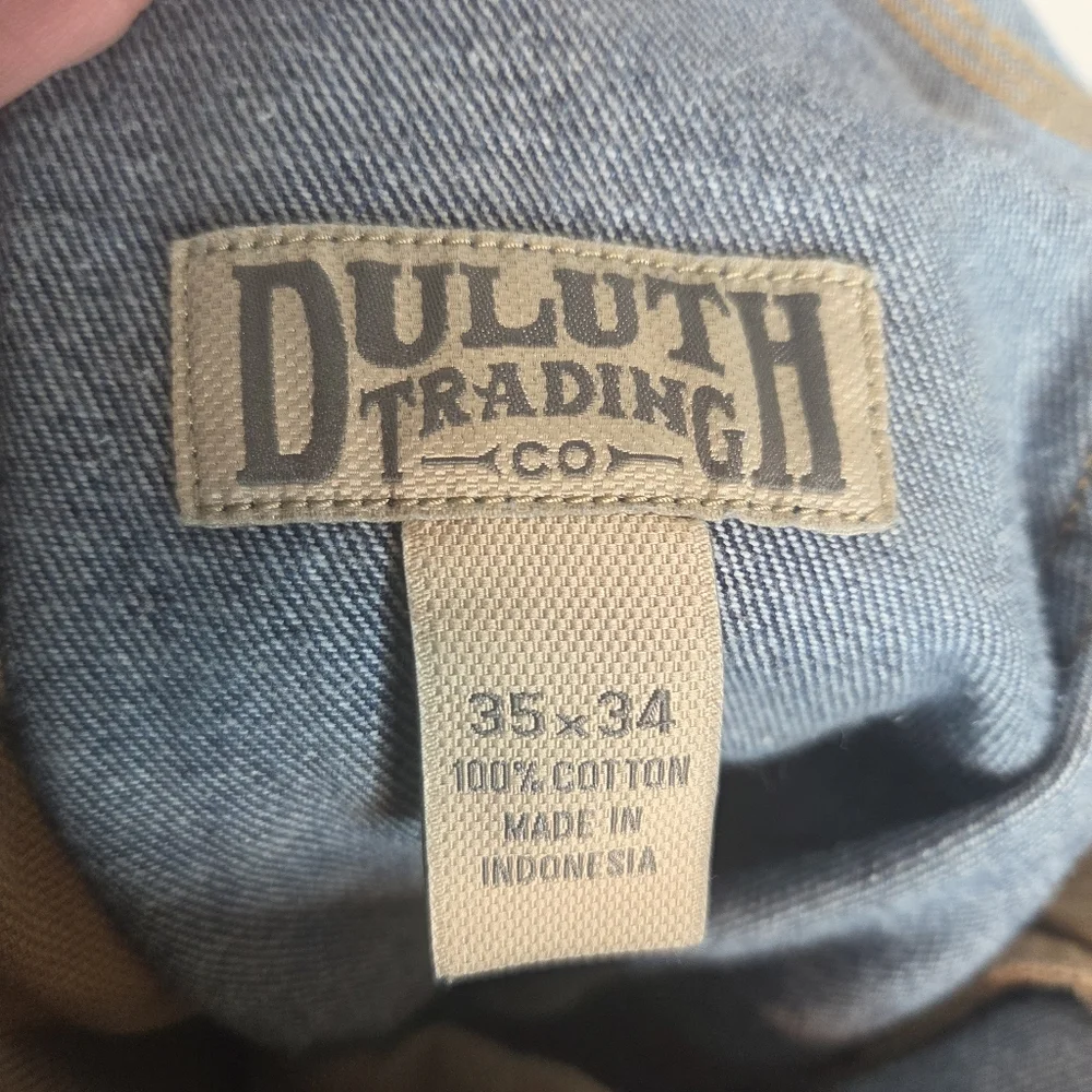 Duluth Trading Co Men’s Relaxed Fit Denim Jeans 35x34 100% Cotton